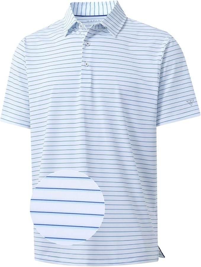 Men's Striped Polo Shirt – Black