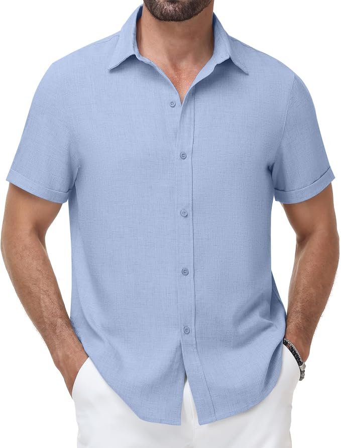 Men's Linen Shirt – Black